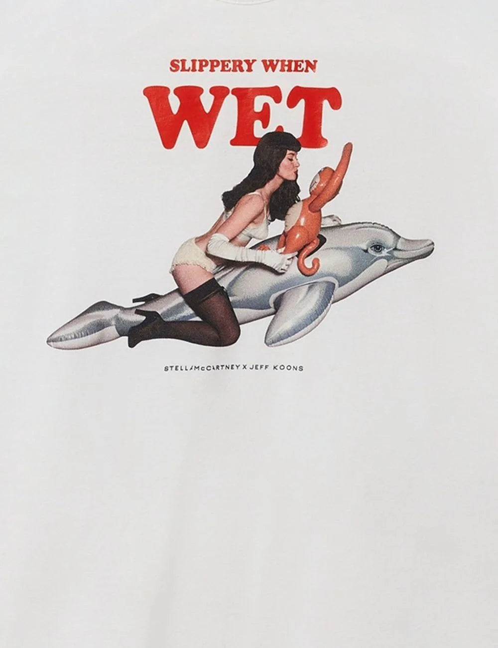 Stella McCartney Slippery When Wet tank top white front view graphic print