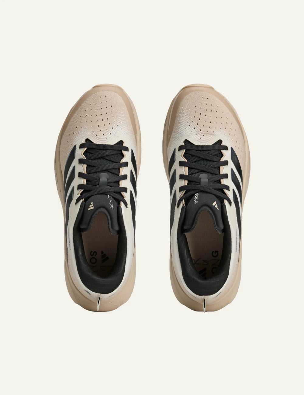 Adidas Supernova Rise 3 sneaker se beige me black stripes top view