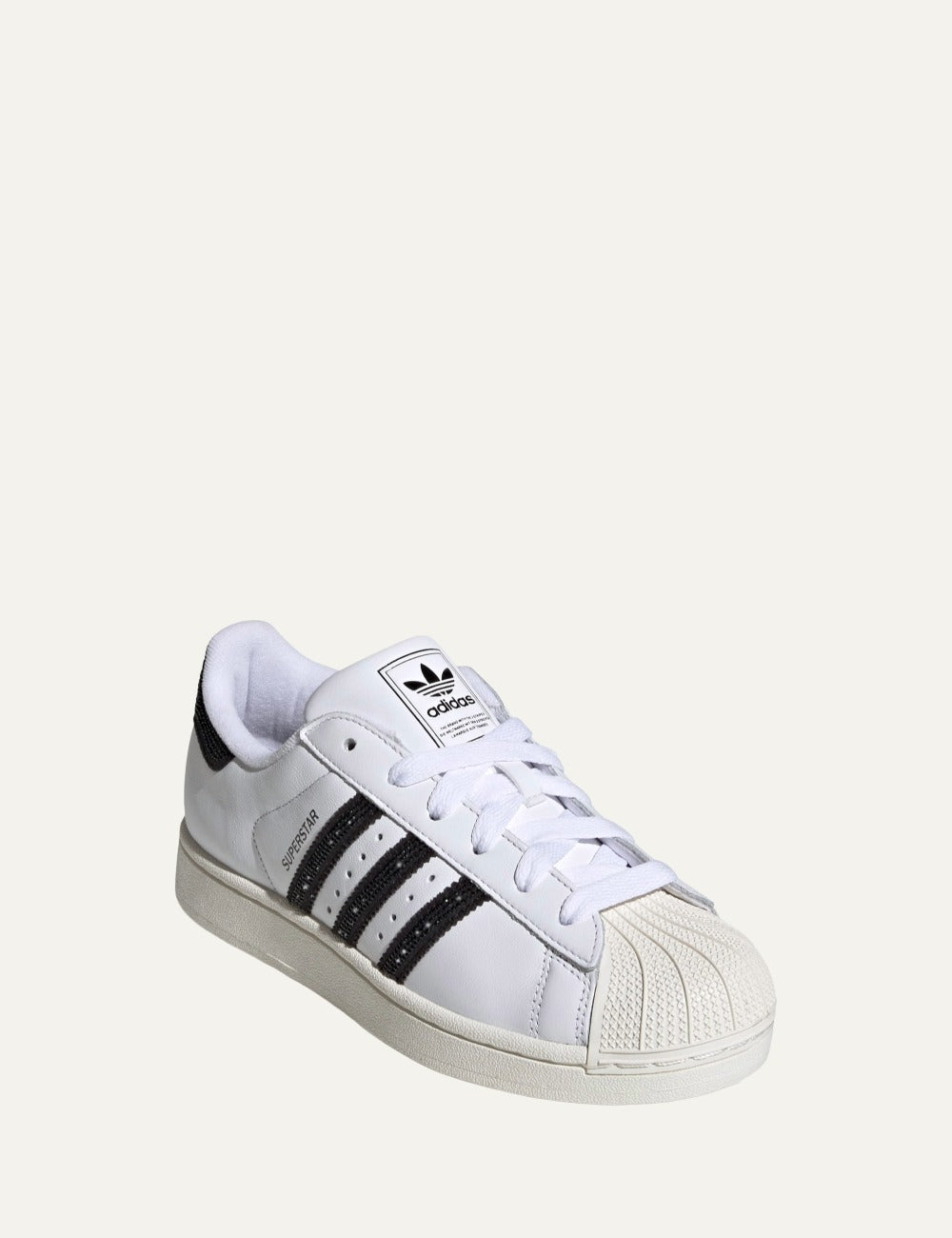adidas Superstar II white sneakers front angle iconic design