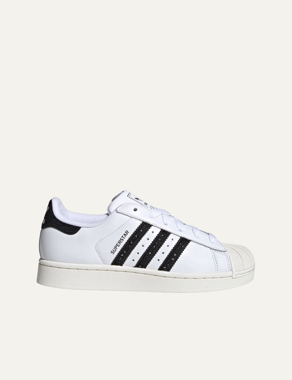 adidas Superstar II white sneakers side view shell toe