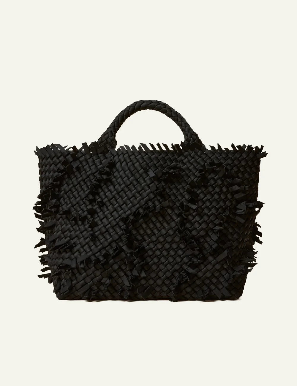 Γυναικεία Naghedi St. Barths Medium Tote Fray Onyx handwoven neoprene front view