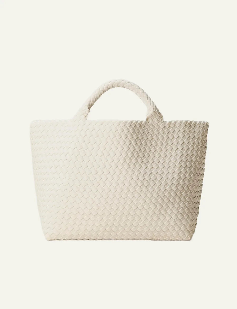 St. Barths Medium Tote Salt handwoven neoprene bag front view