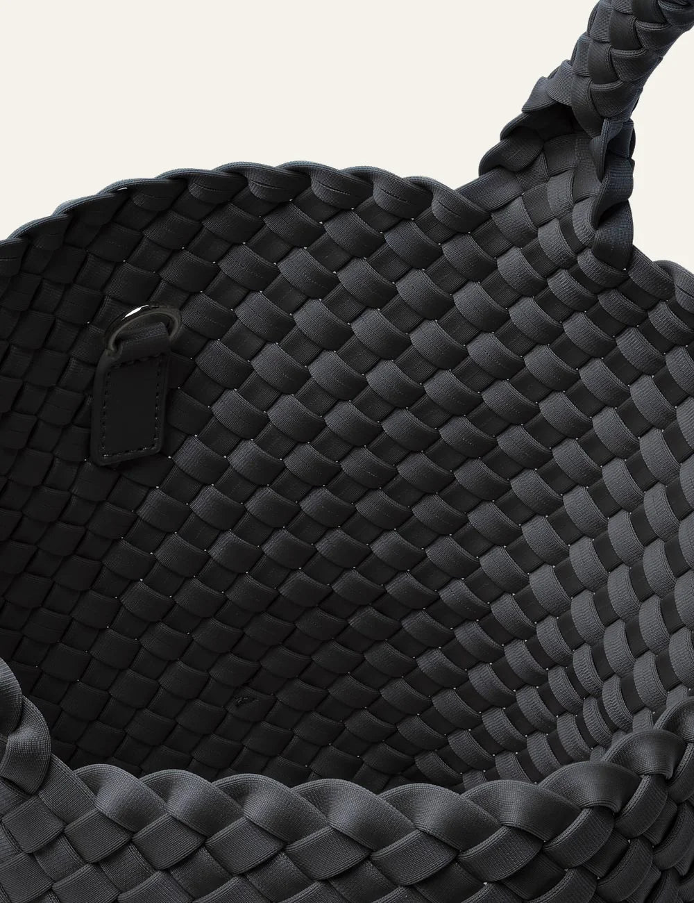 Naghedi St. Barths Small Tote Ash interior unlined neoprene open top