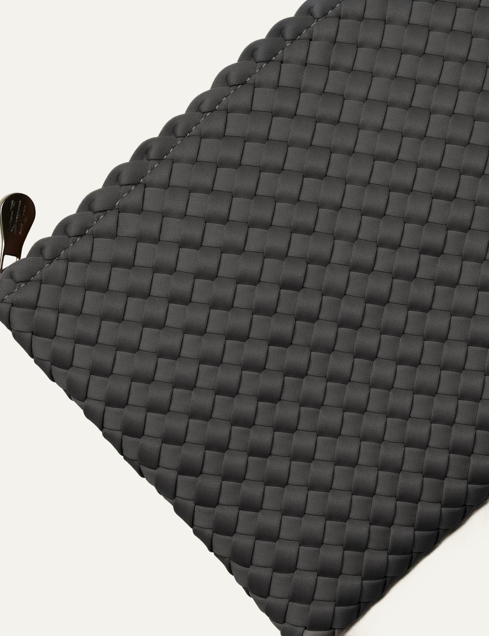 Naghedi St. Barths Small Tote Ash matching woven neoprene zip pouch