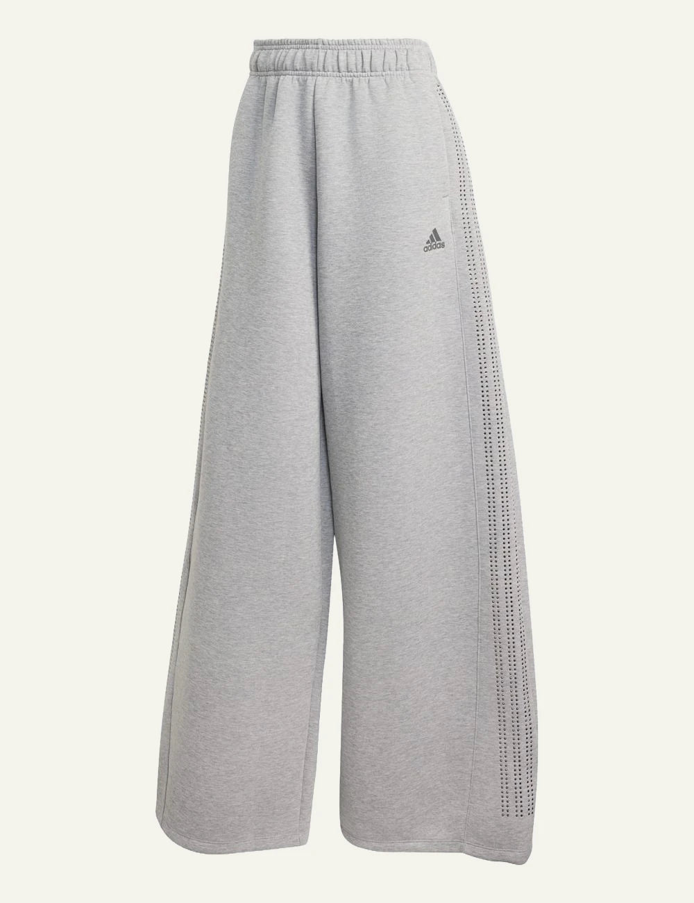 Adidas Originals pants medium grey heather wide leg front flat view