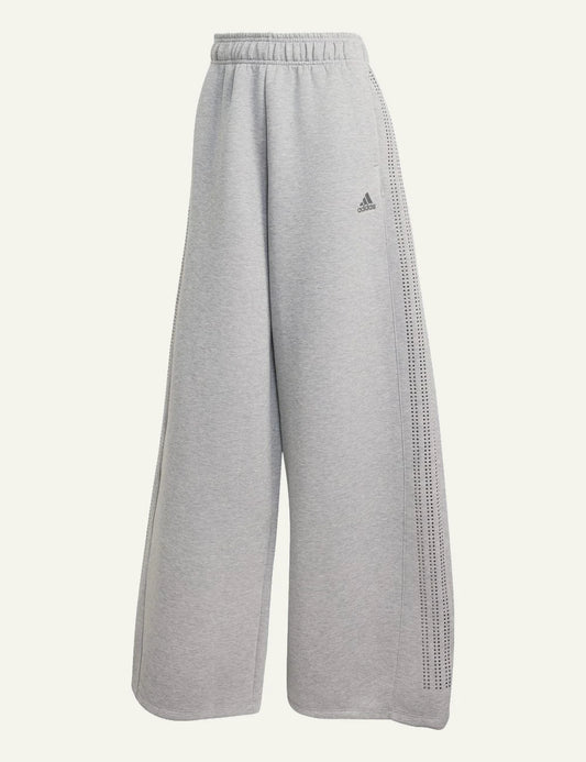 Adidas Originals pants medium grey heather wide leg front flat view