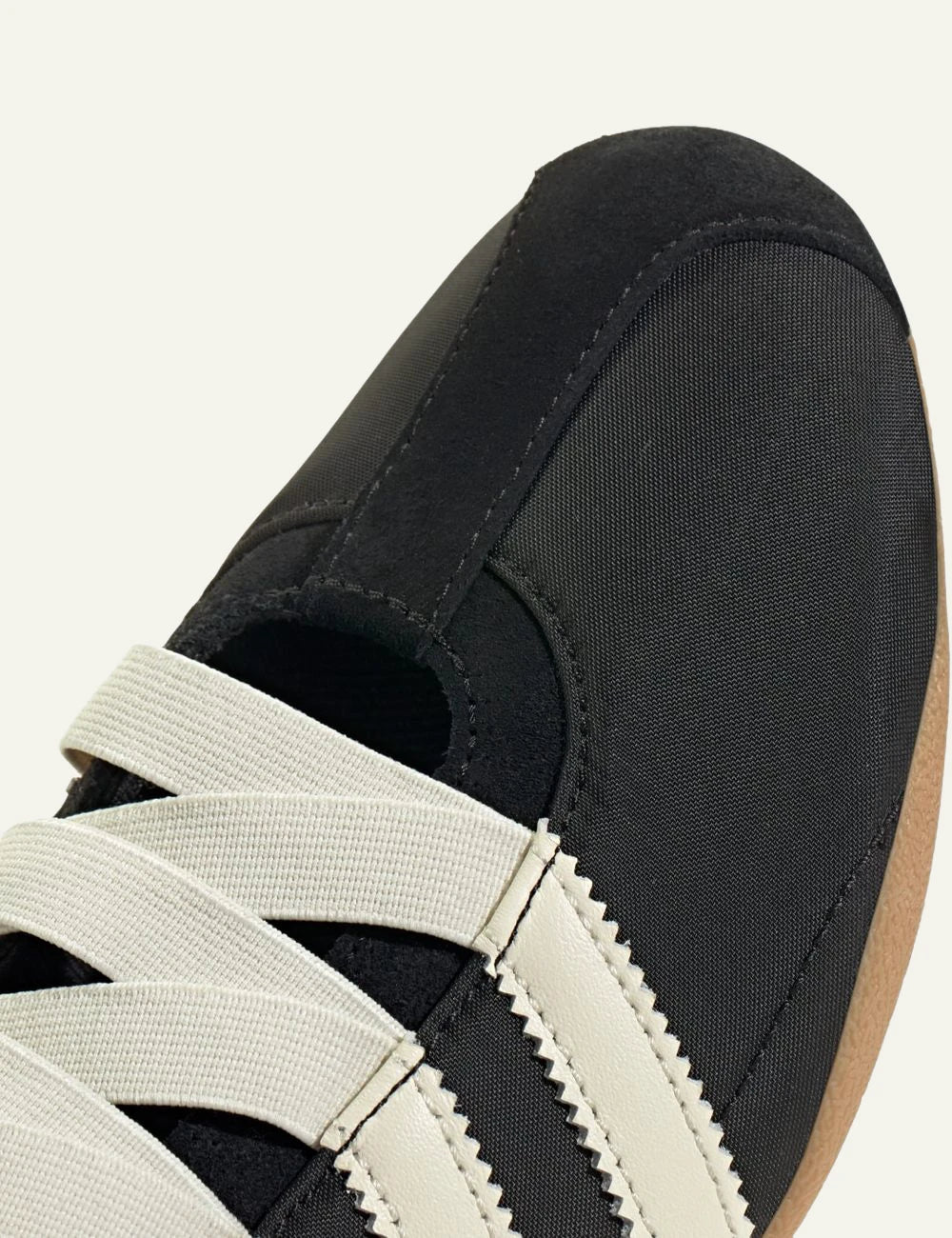 Adidas Originals Tokyo Mary Jane black textile sneakers with elastic straps angled