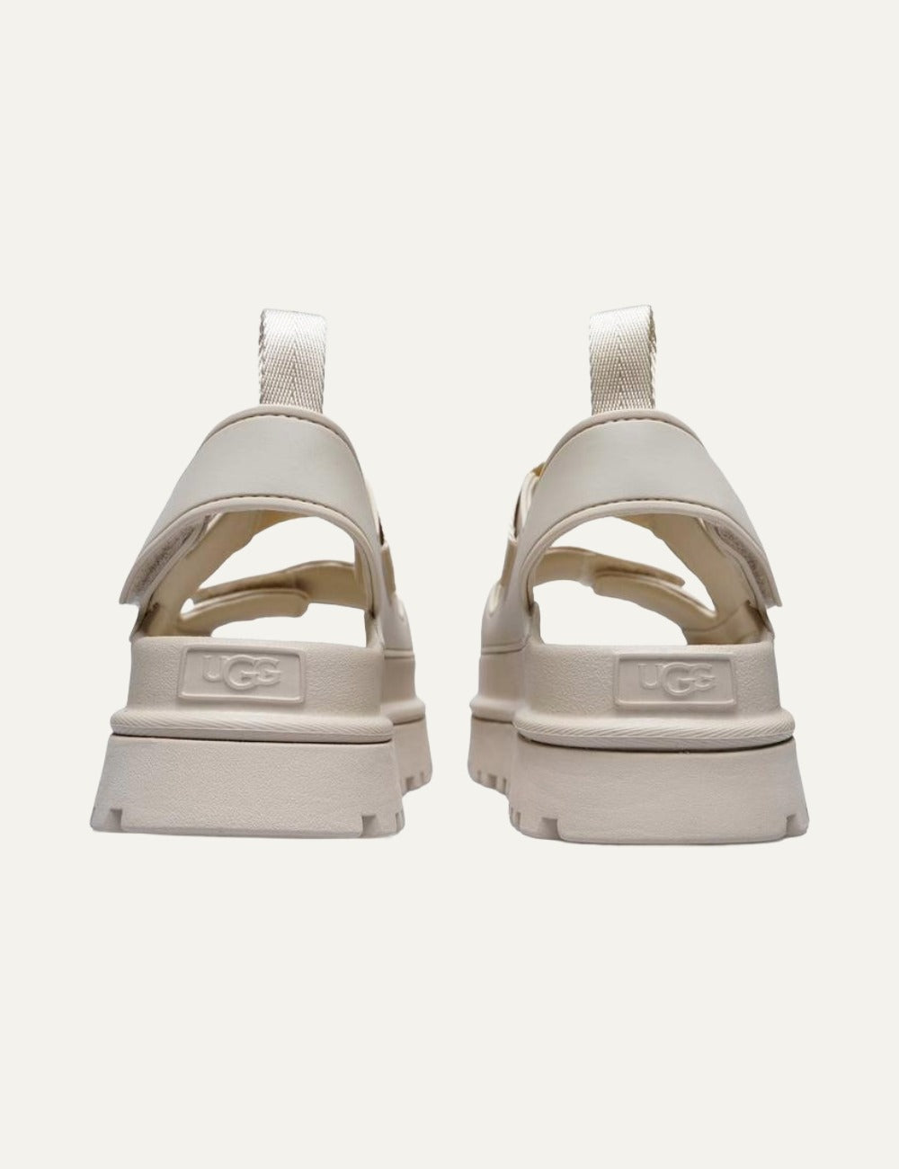 UGG GoldenGlow platform sandal sea salt back view