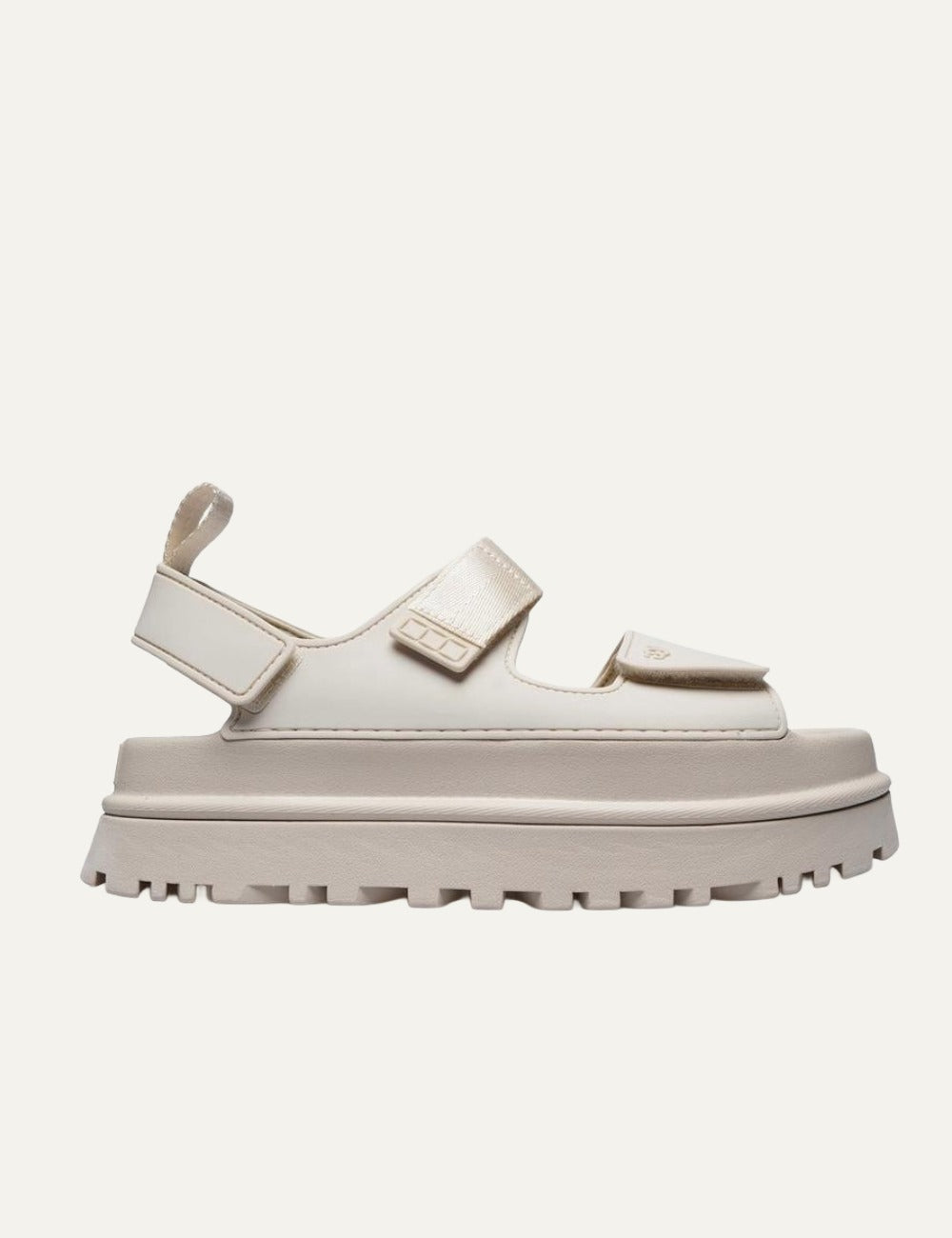 UGG GoldenGlow platform sandal sea salt side view