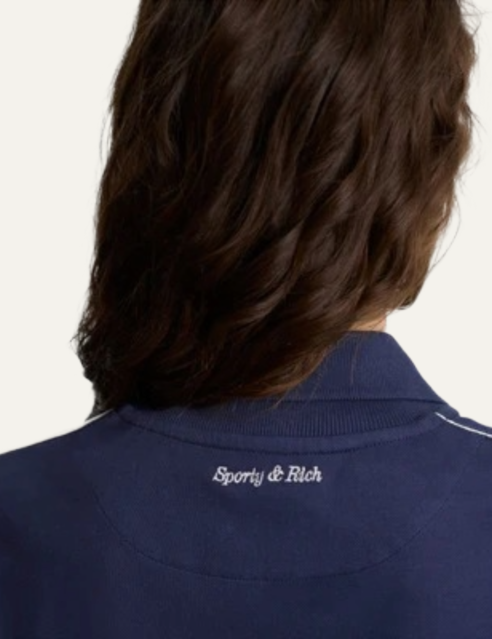 SPORTY & RICH EDEN CREST EMBR PIQUE POLO