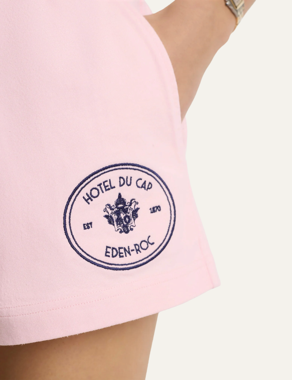 SPORTY & RICH EDEN CREST EMBR DISCO SHORT