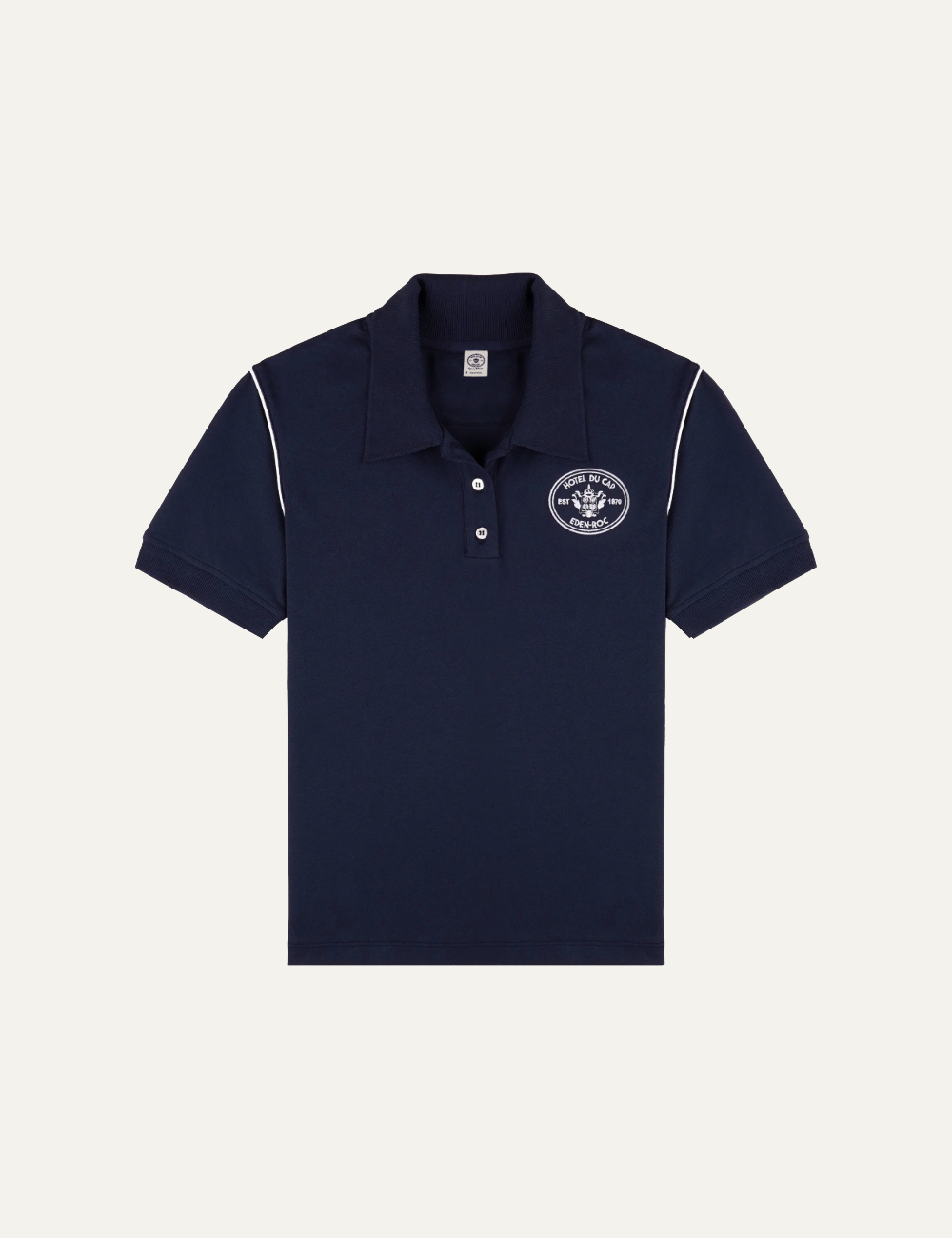 SPORTY & RICH EDEN CREST EMBR PIQUE POLO