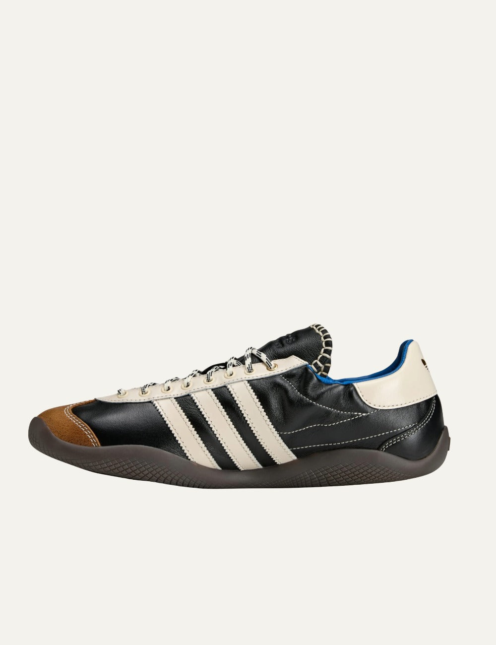 Adidas x Wales Bonner Karintha OG leather sneakers in black and cream profile