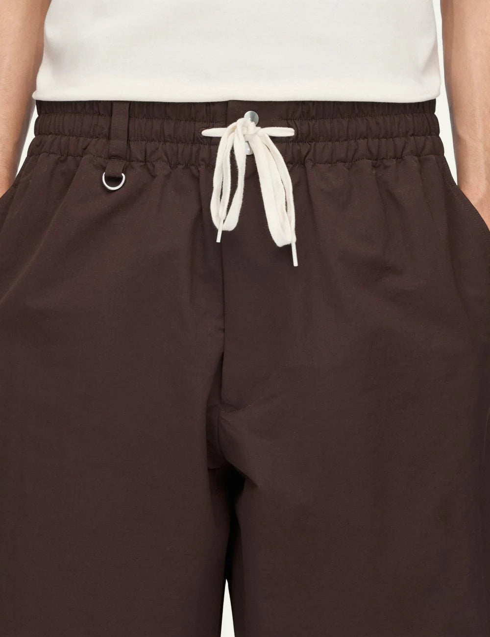 Adidas Y-3 x Wales Bonner aurora coffee ripstop bermuda shorts detail