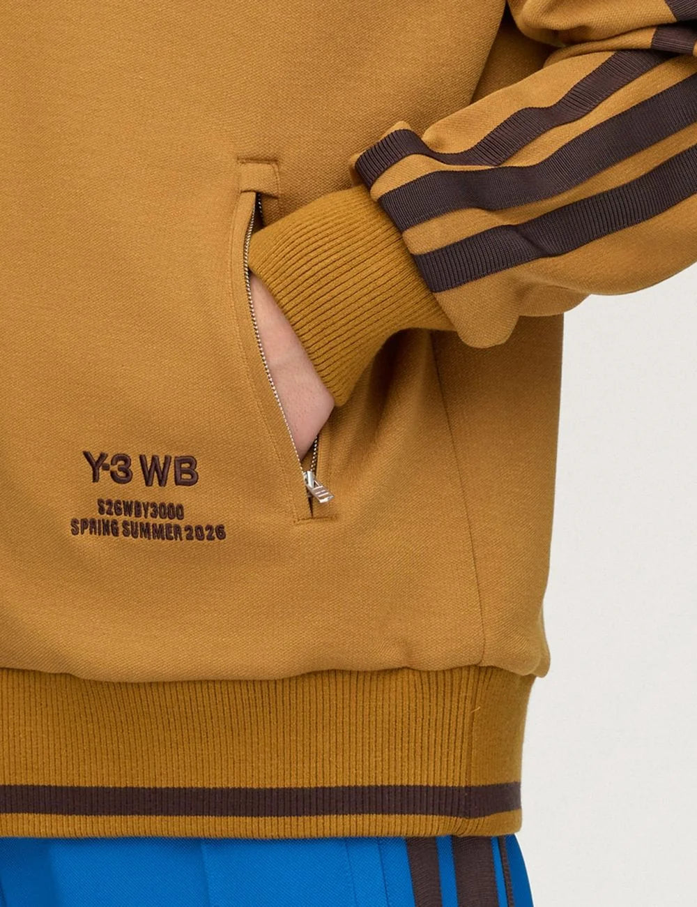 Adidas Y-3 x Wales Bonner bronze strata track jacket with side stripes detail