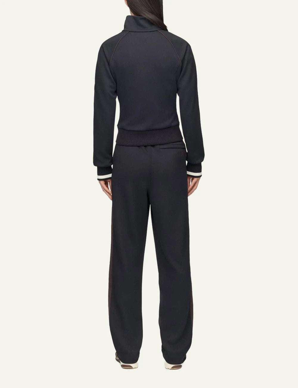 Adidas Y-3 x Wales Bonner black track jacket with zip closure back