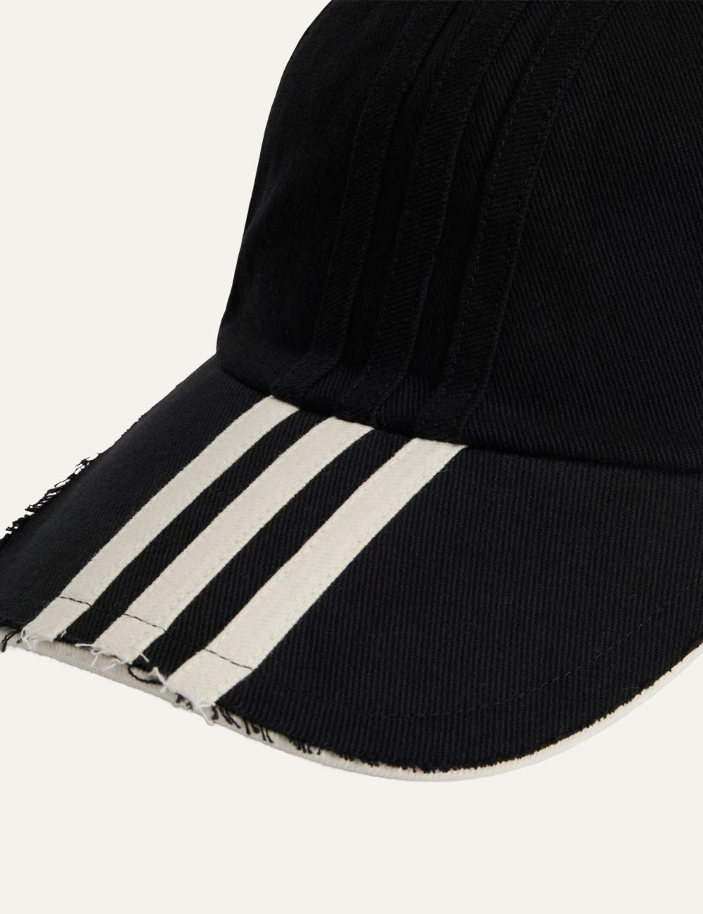 Y-3 Stripes Cap black twill με 3-Stripes στο γείσο