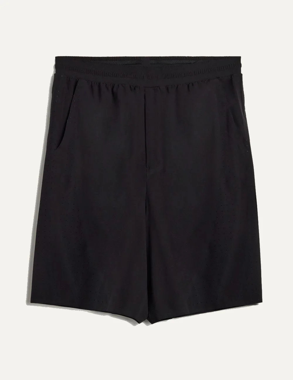 Y-3 Sport Uniform pleated shorts black men model front view