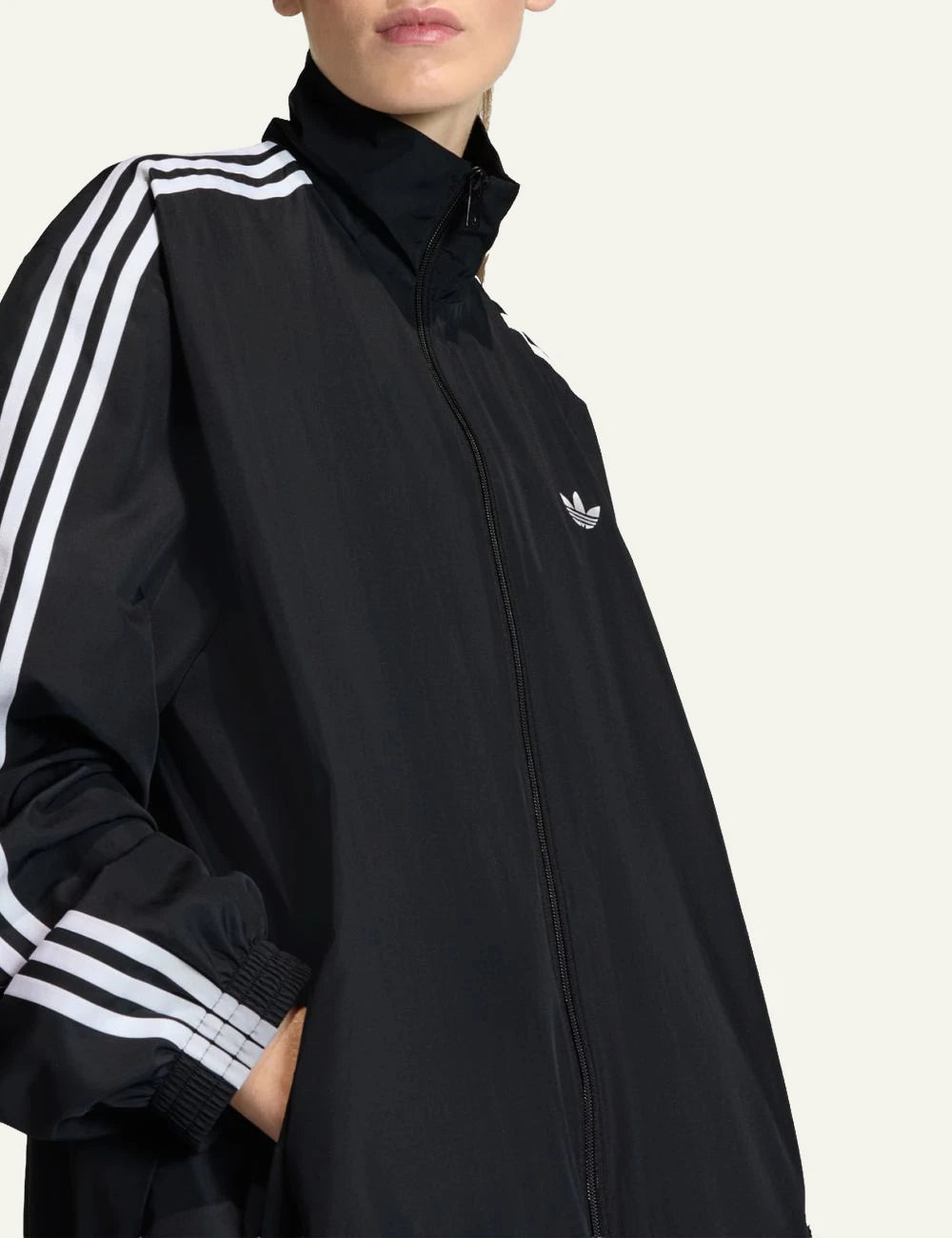 Adidas Originals KD2894 track jacket black white 3 stripes side view