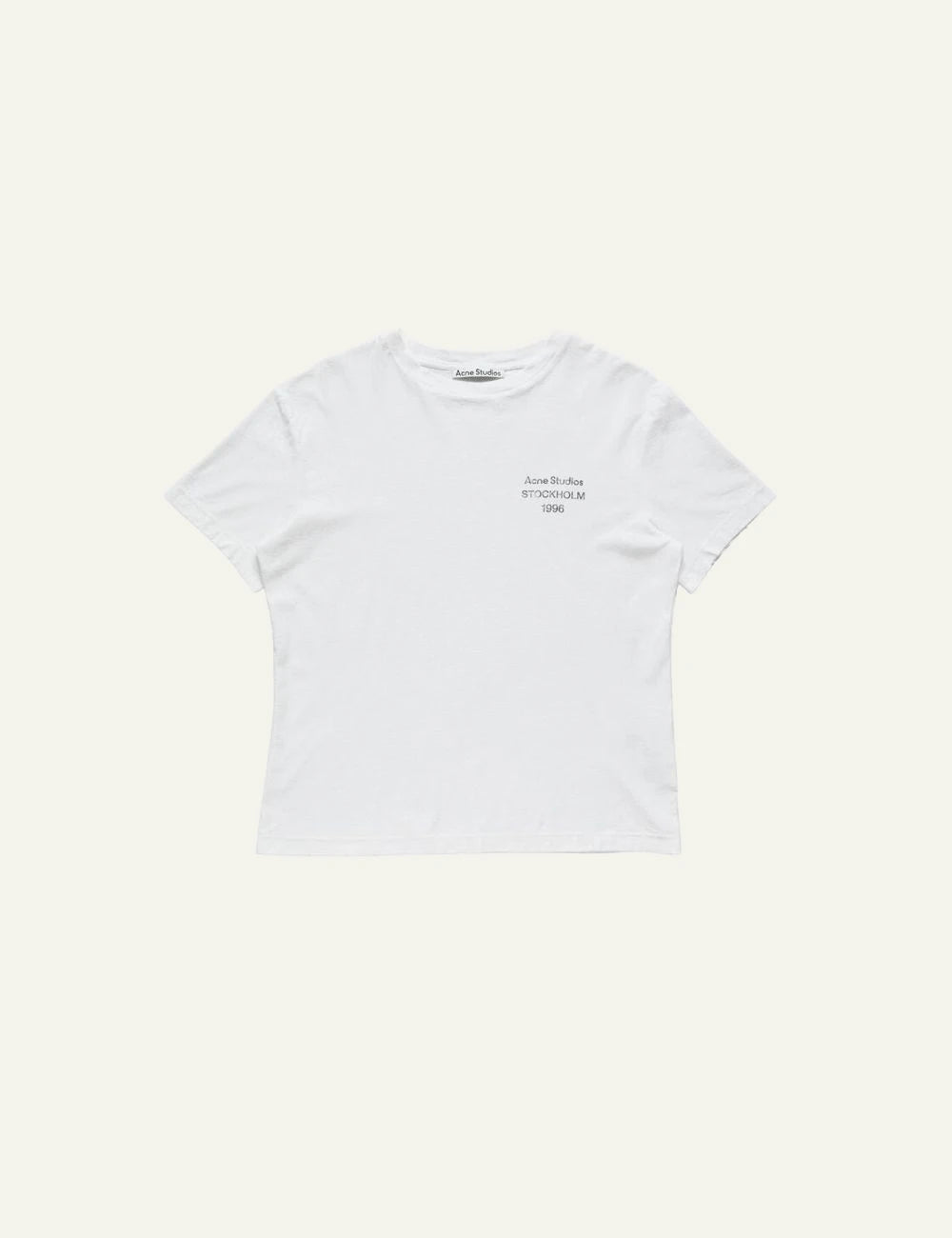 Acne Studios 1996 white tee me logo print front view