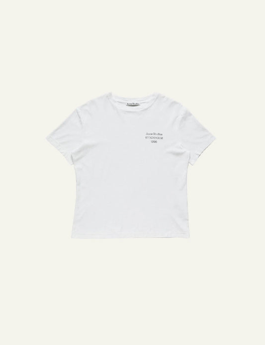 Acne Studios 1996 white tee me logo print front view