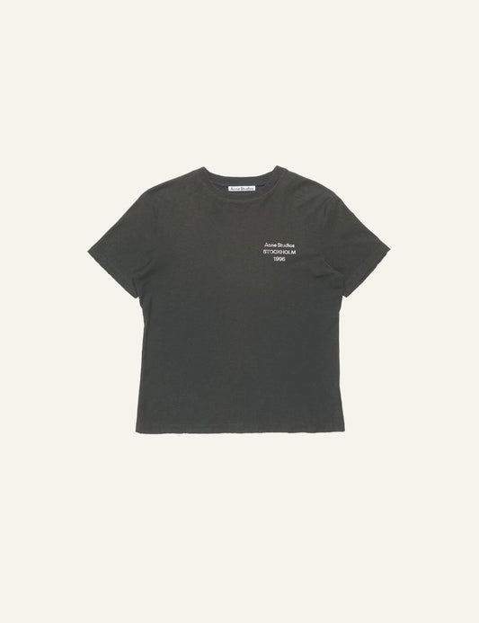 Acne Studios 1996 dark grey tee me vintage finish front view