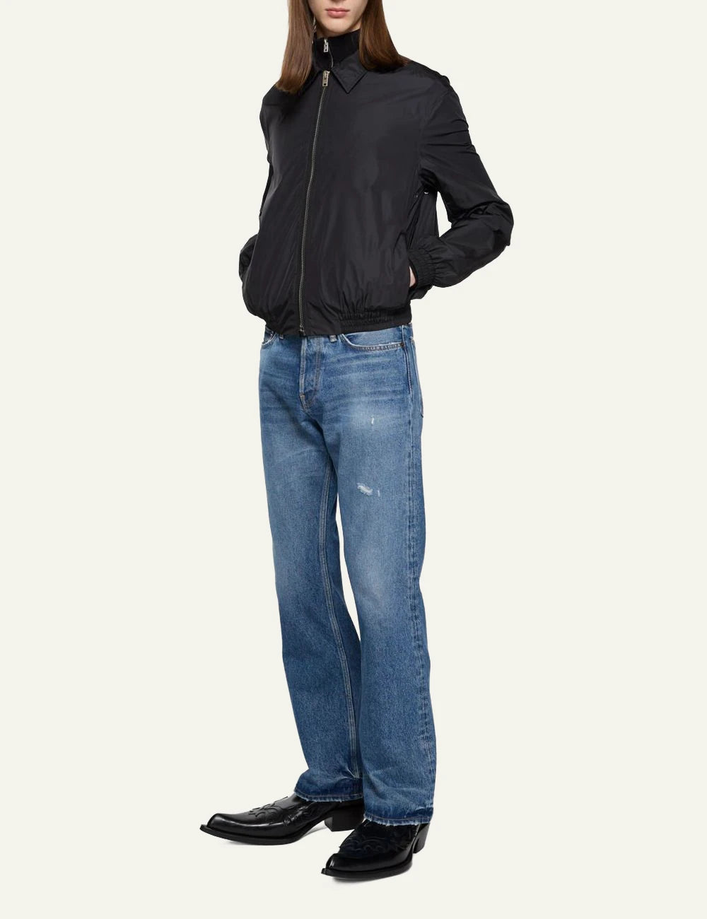 Acne Studios jacket black side look 