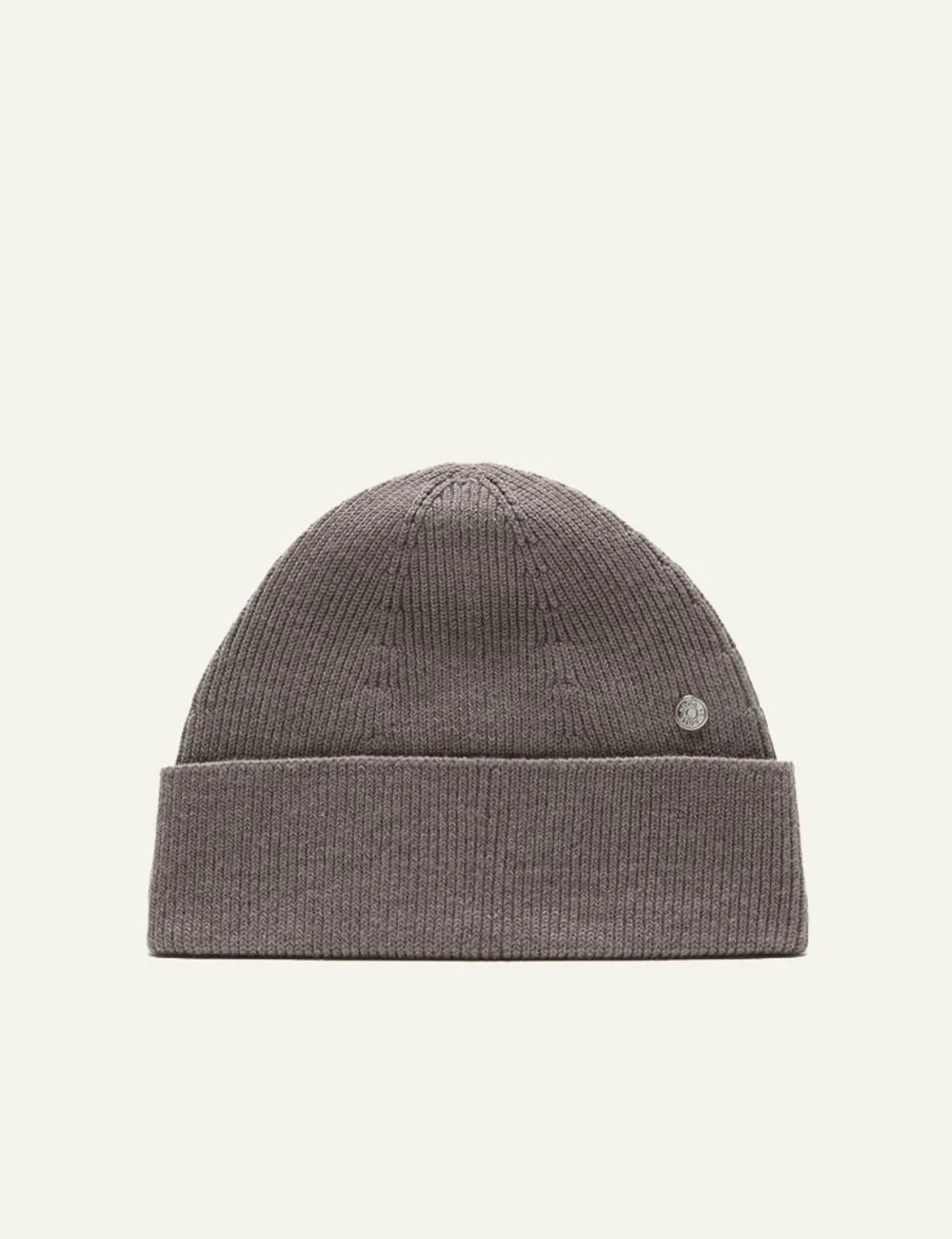 Acne Studios unisex grey brown merino wool ribbed knit beanie