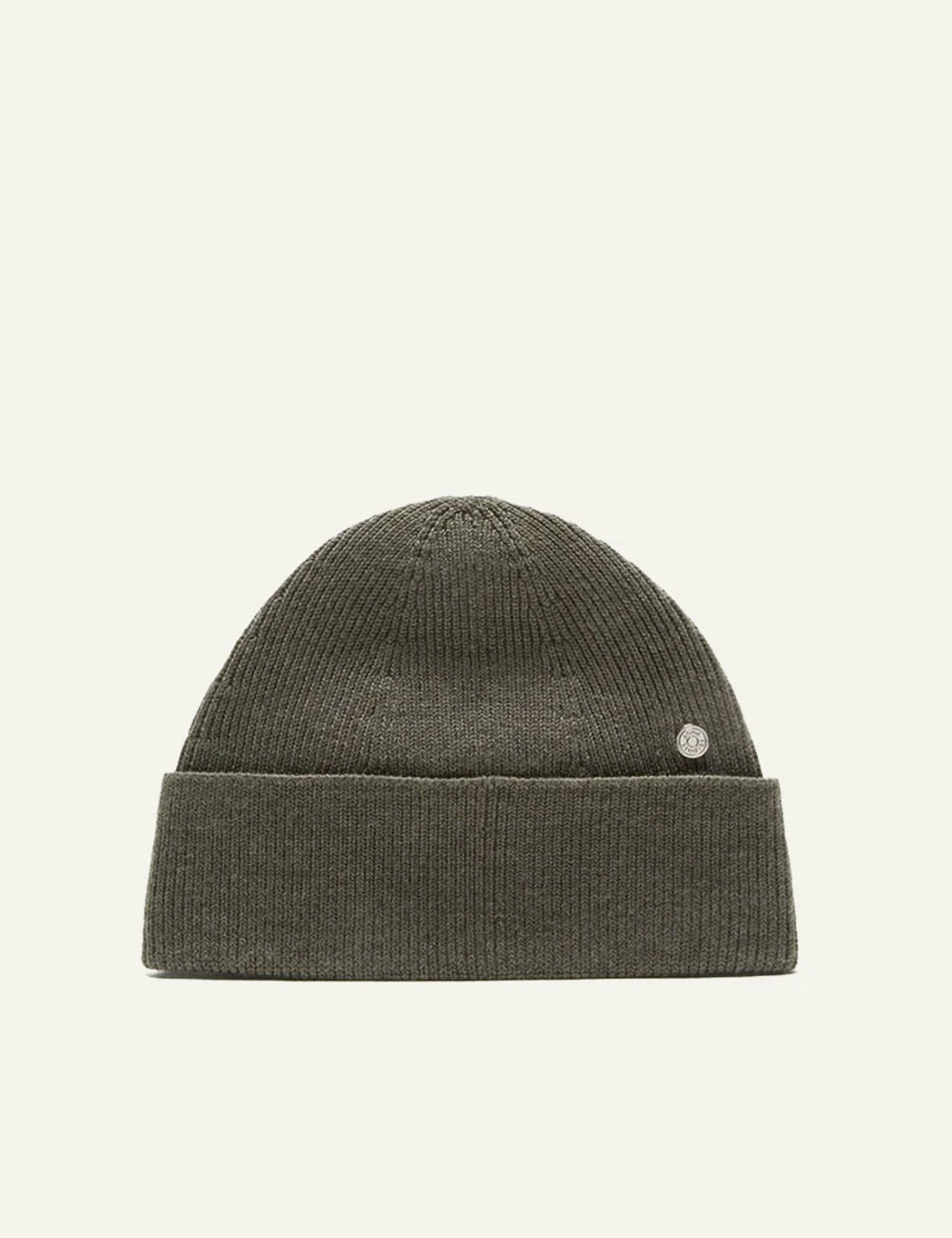 Acne Studios unisex khaki merino wool ribbed knit beanie