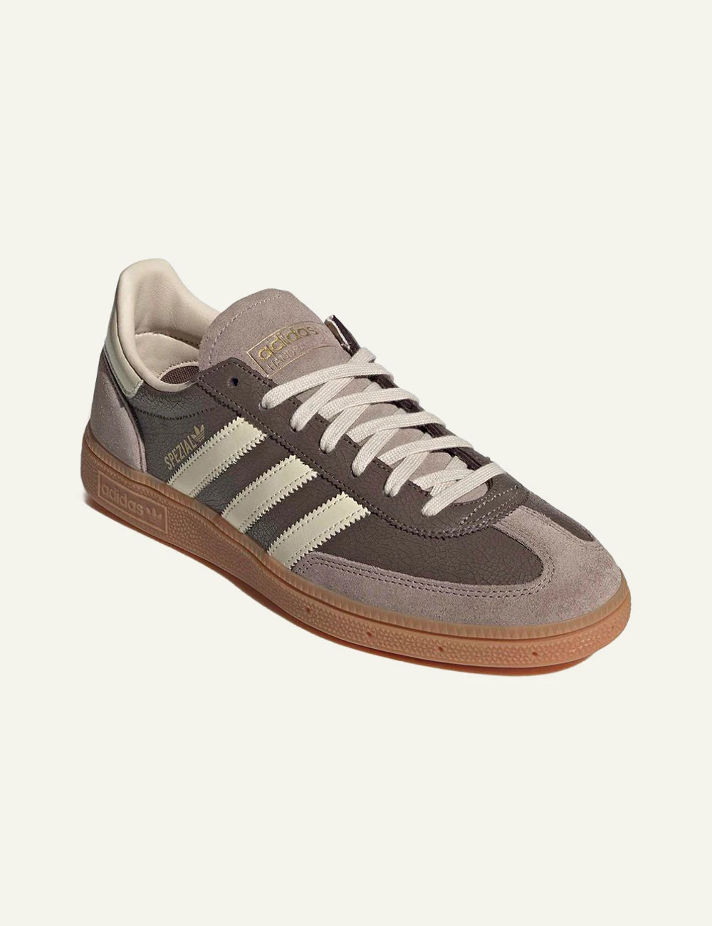 Men's adidas Originals Handball Spezial suede sneakers in brown angled