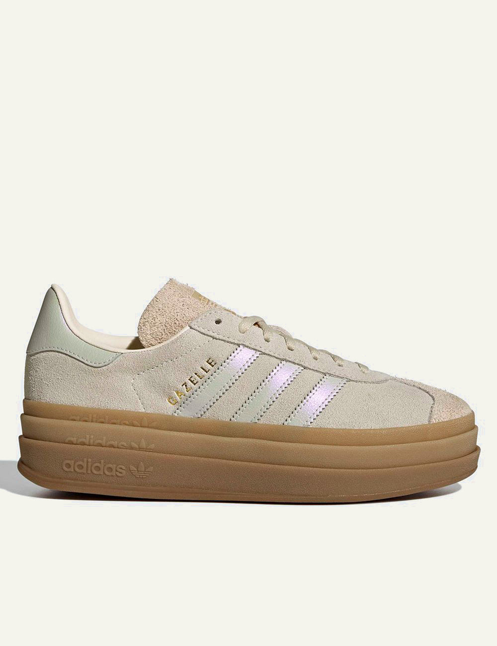 Adidas Gazelle Bold Sneakers Beige Side view