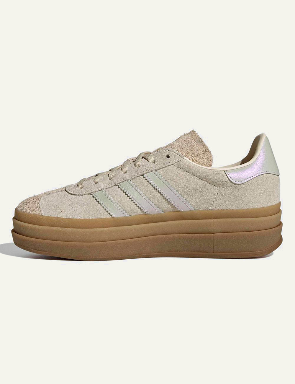 Adidas Gazelle Bold Sneakers Beige lateral side view