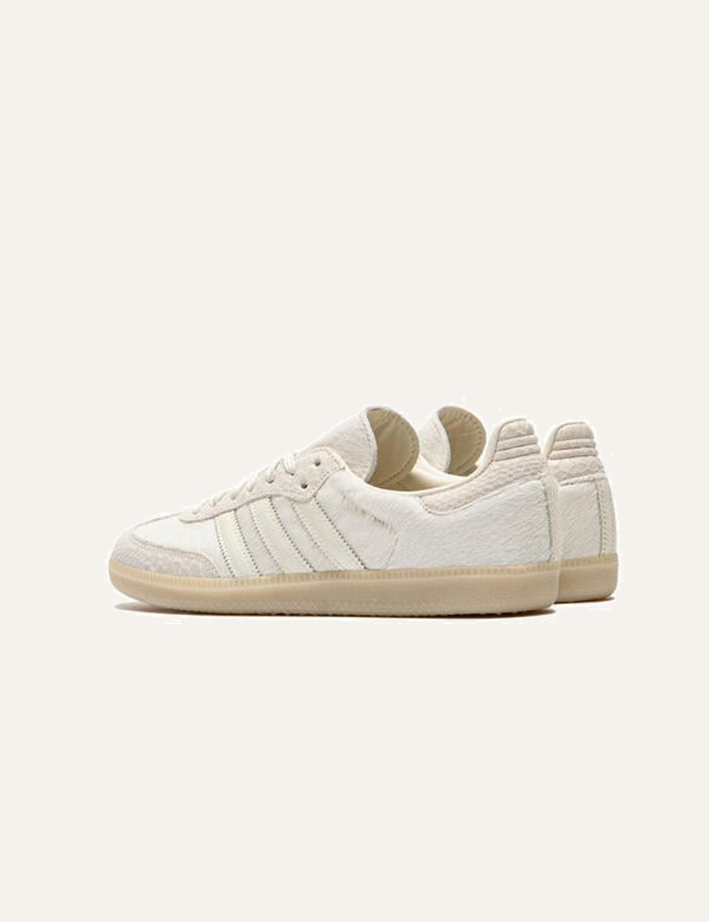 Pair Adidas Samba OG Sneakers Off White lateral view
