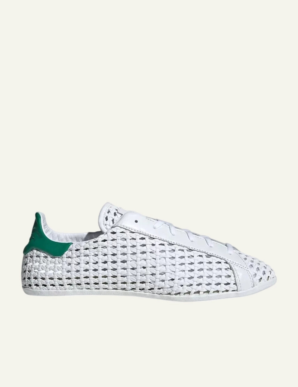 adidas stan smith basketweave white green side