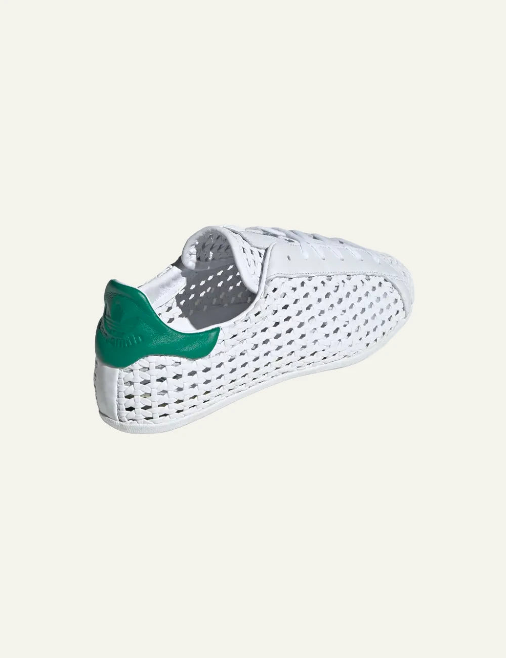 adidas stan smith basketweave white green back