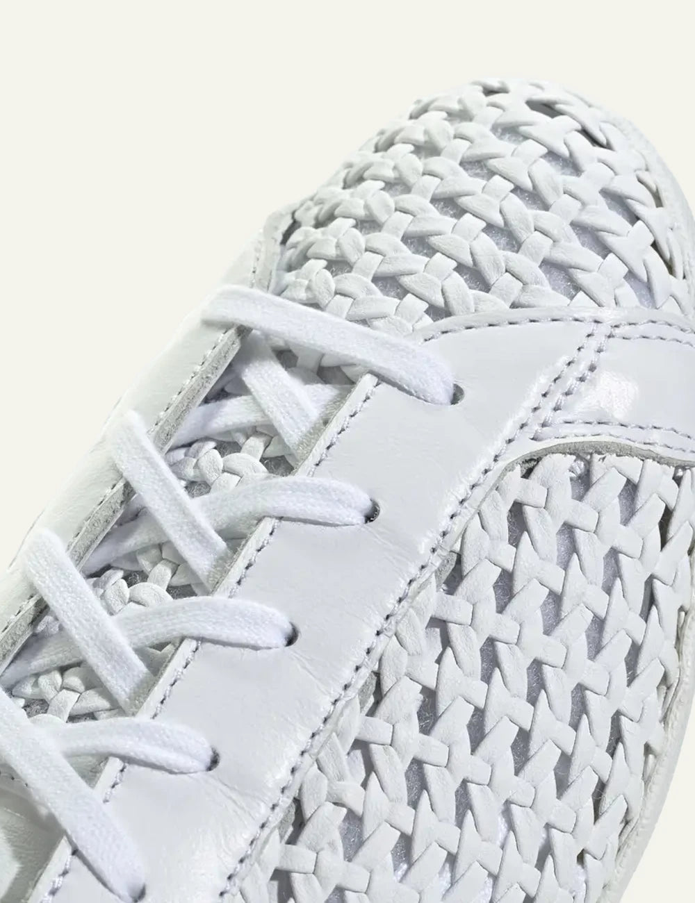 adidas stan smith basketweave white green detail