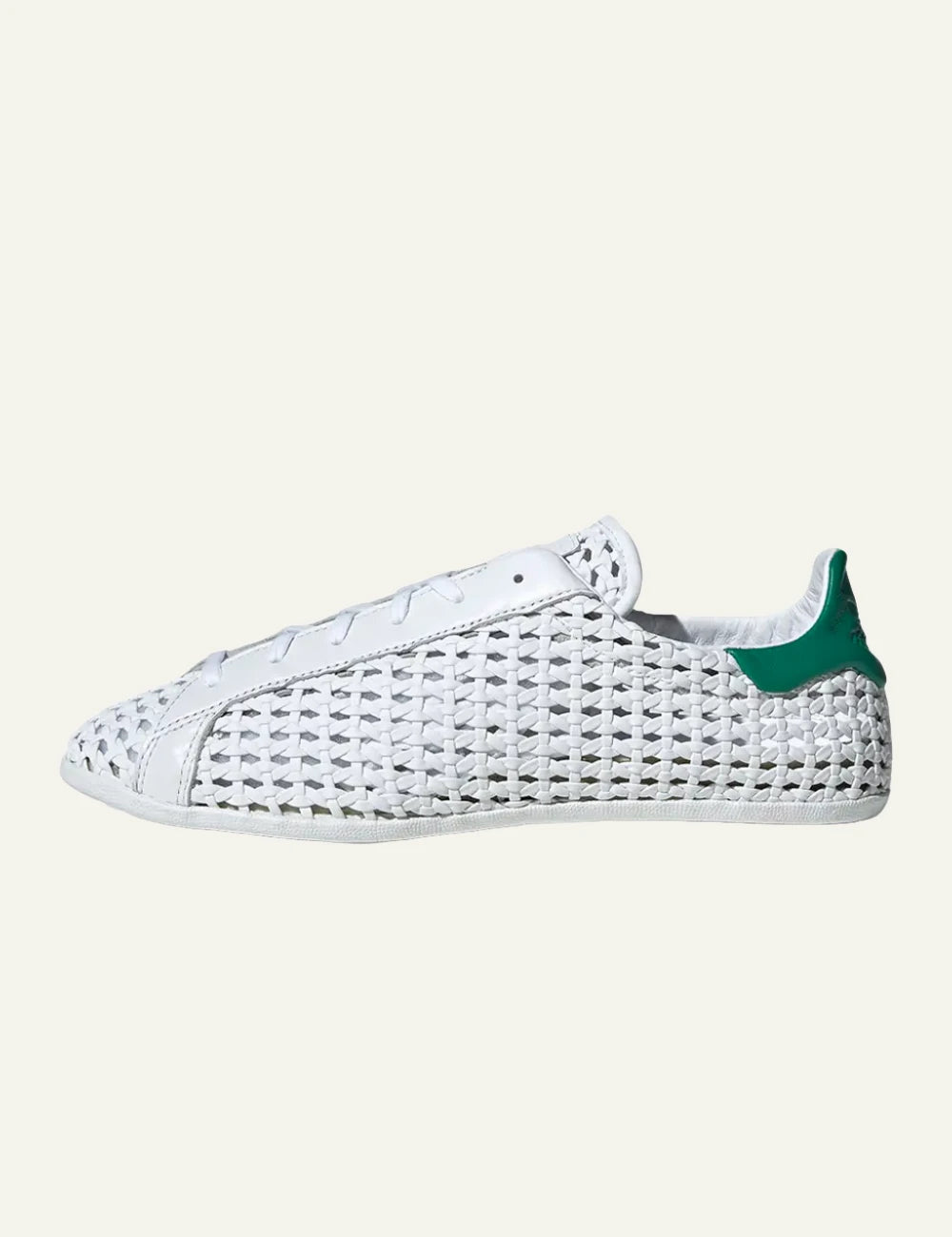 adidas stan smith basketweave white green profile