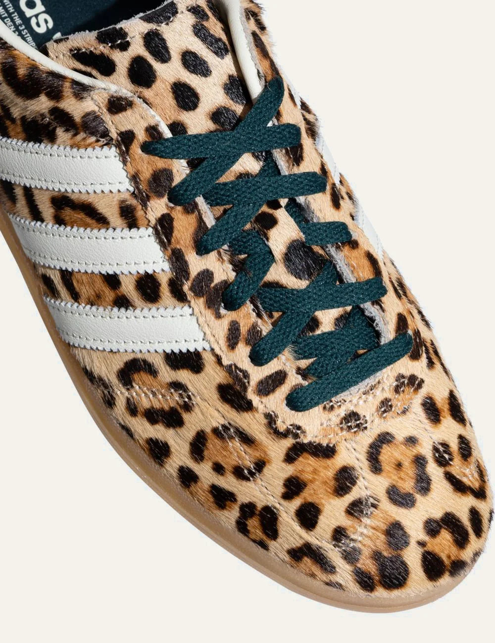 adidas Gazelle Lo Pro sneaker leopard pony hair lace toe detail