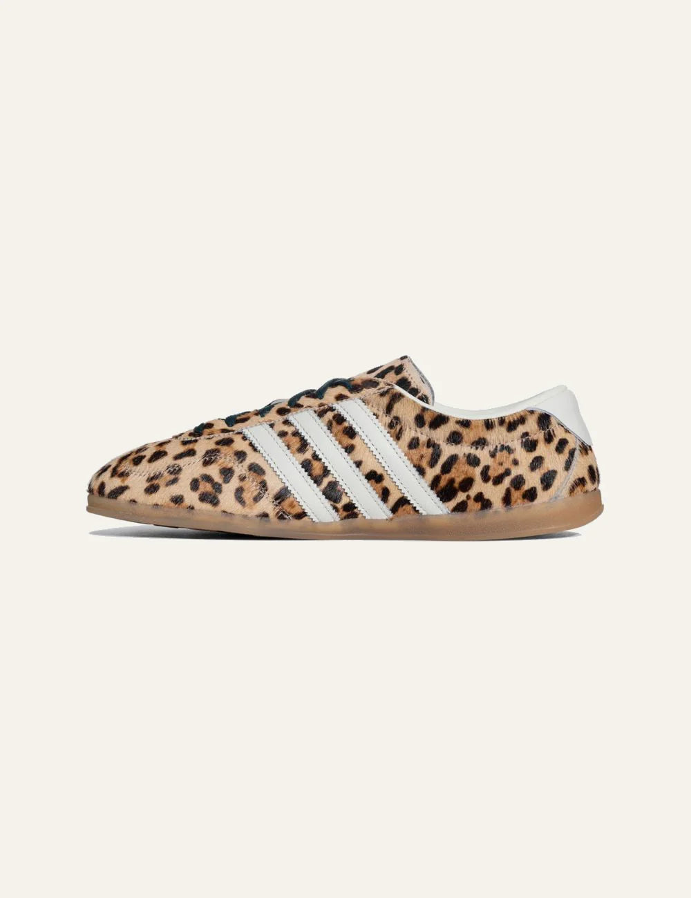 adidas Gazelle Lo Pro low profile sneaker leopard pony hair angle