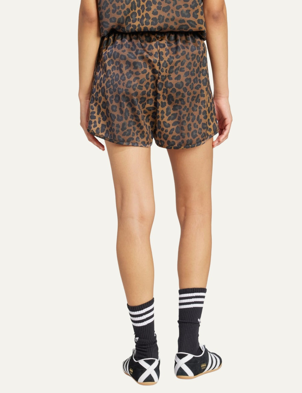 Adidas Originals satin shorts animal print back view KA2673