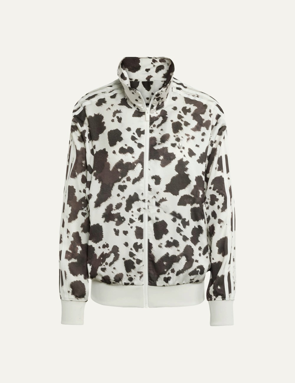 adidas Originals satin track top animal print front view