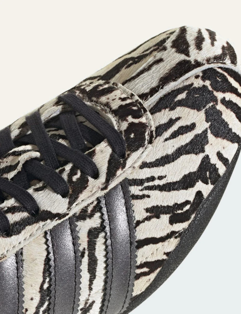 adidas Tokyo zebra pony hair leather toe box detail