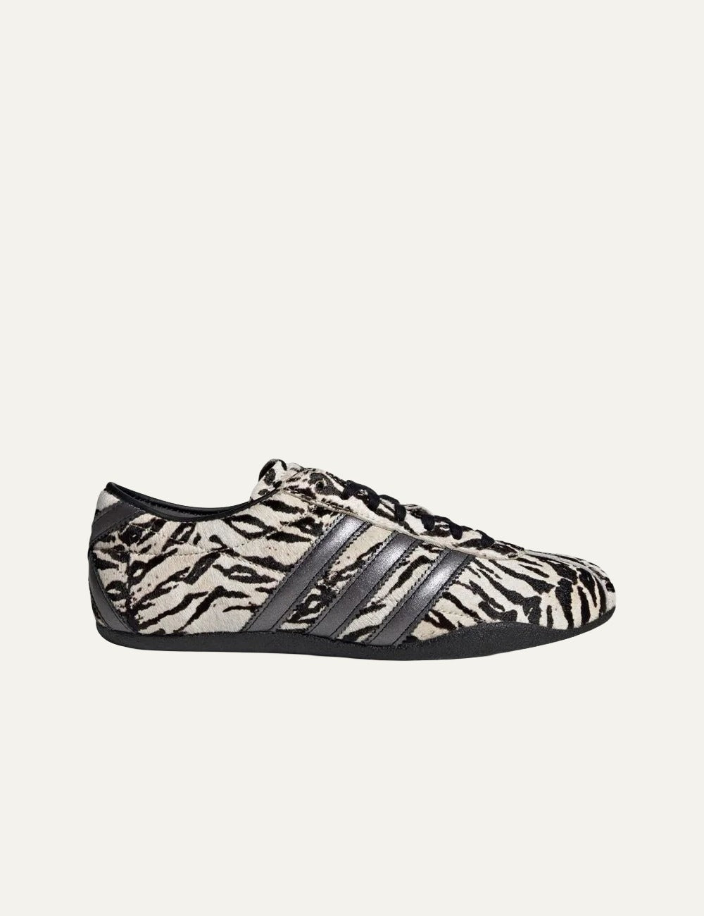 adidas Tokyo women sneaker zebra pony hair low profile side view
