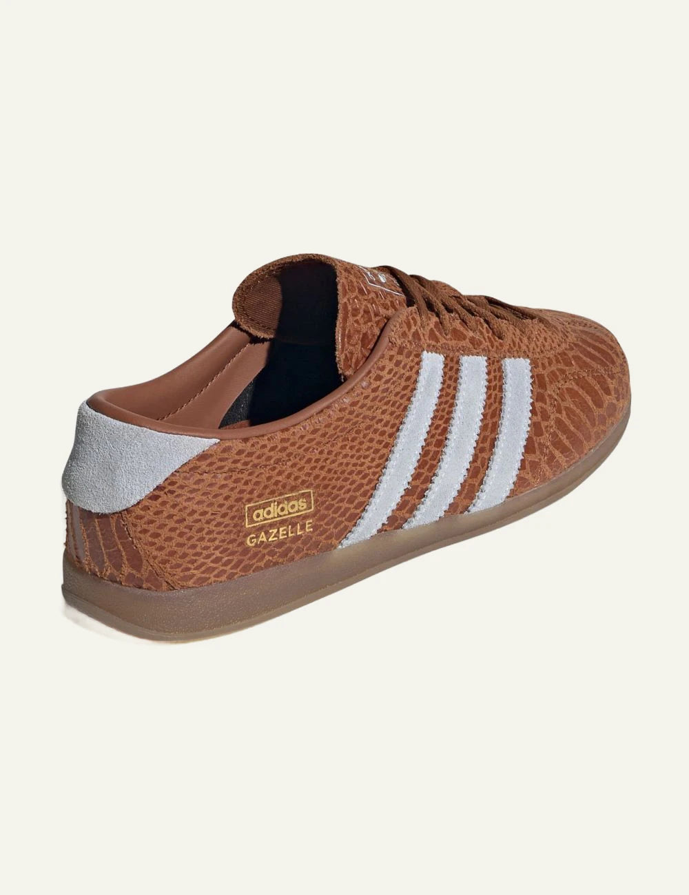Adidas Gazelle Lo Pro sneakers brown textured leather back view