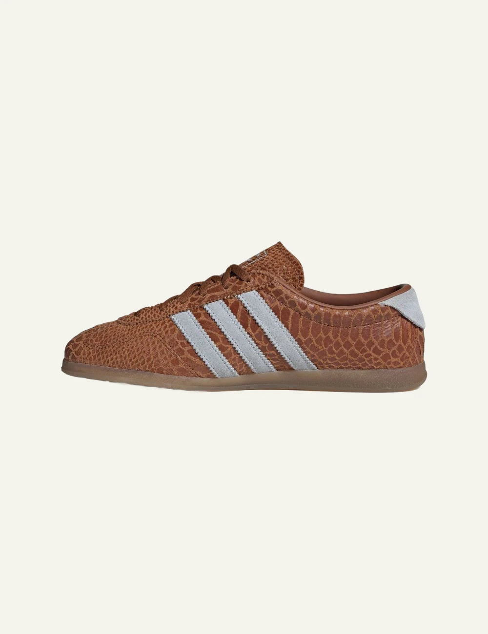 Adidas Gazelle Lo Pro sneakers brown textured leather profile view