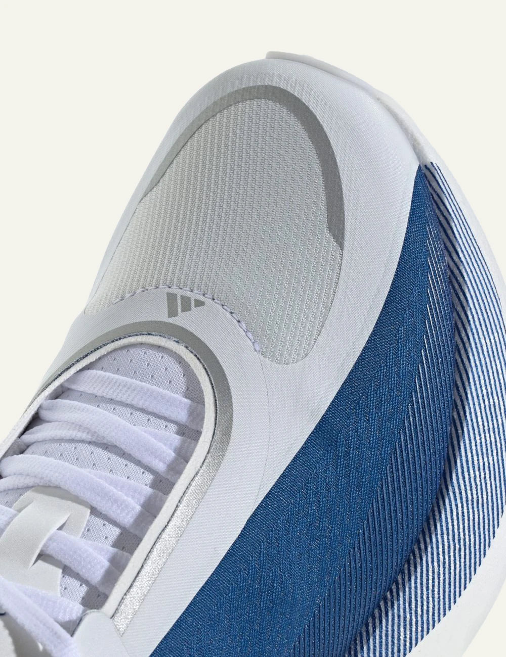 adidas Hyperboost Edge running shoes white blue front view