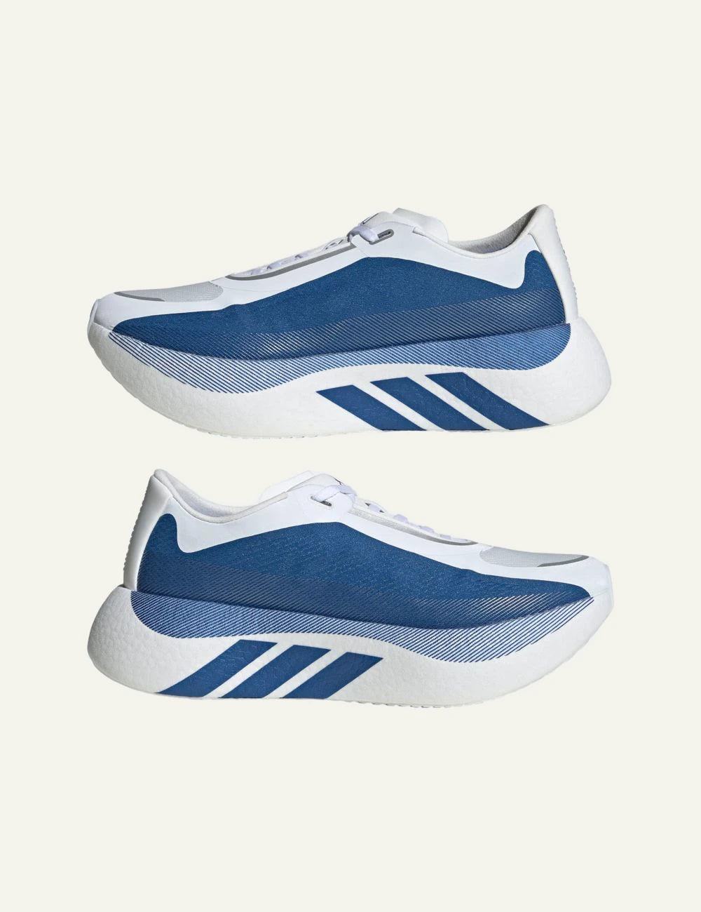 adidas Hyperboost Edge running shoes white blue detail view