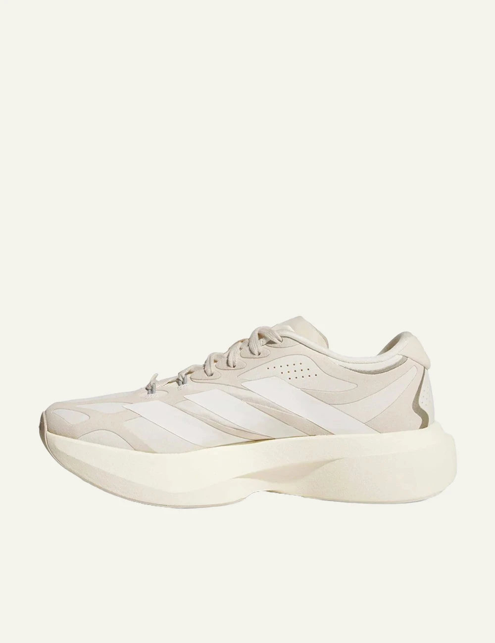 adidas Originals Adizero Evo SL EXO running shoes in off white with beige details profile