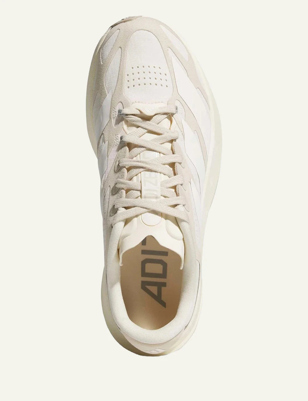 adidas Originals Adizero Evo SL EXO running shoes in off white with beige details top
