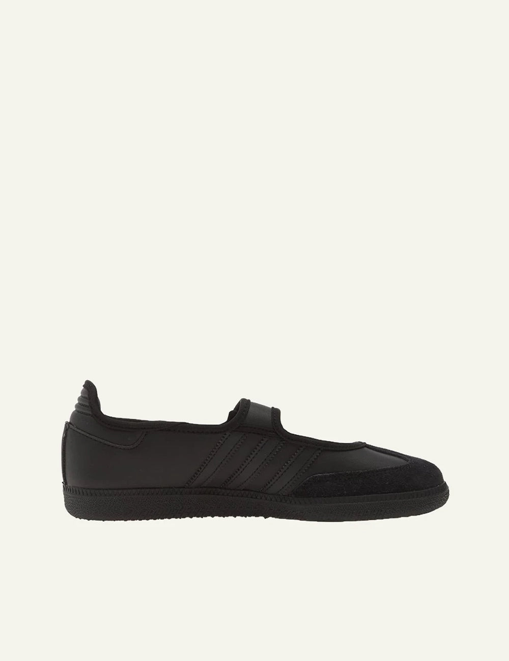 Adidas Originals black leather and suede slip on sneakers